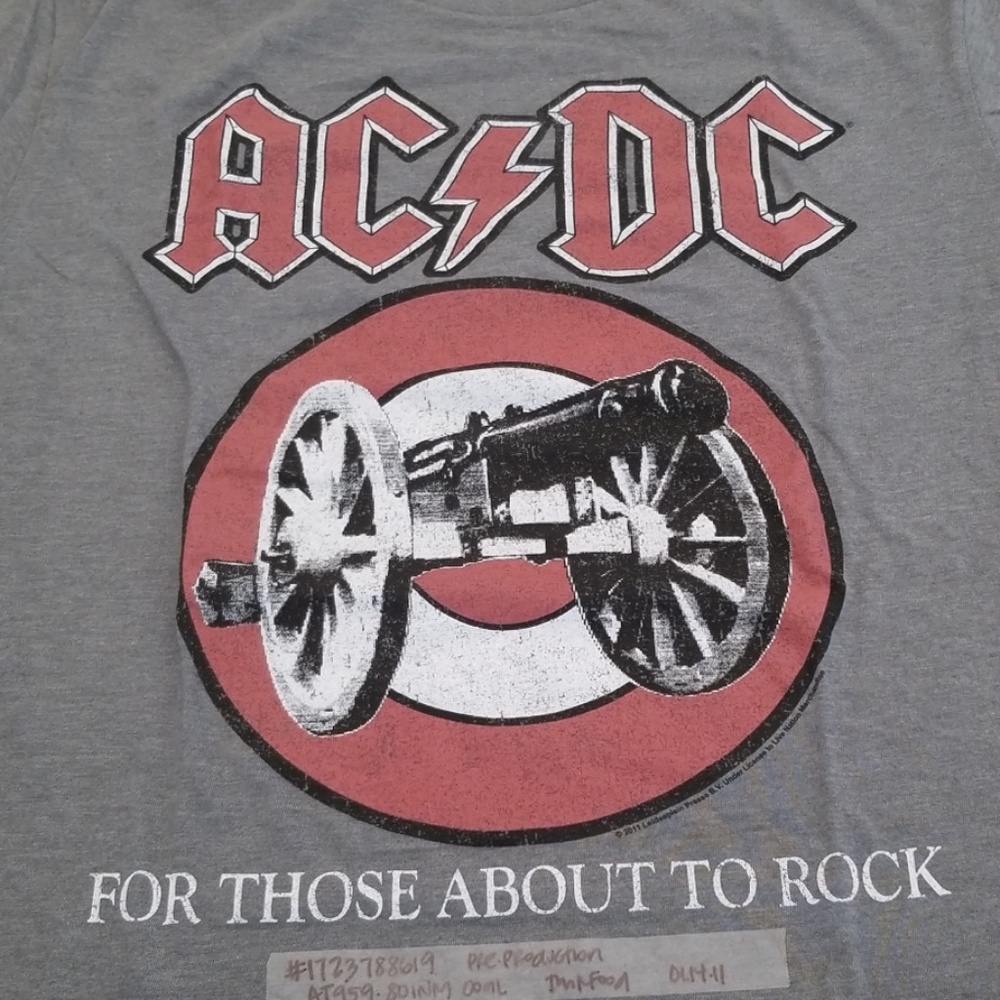 NWOT AC/DC Gray T-Shirt Old Navy Collectabilitees